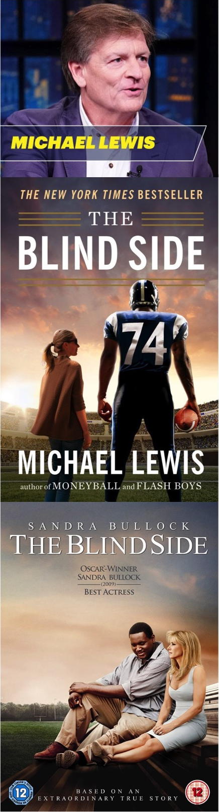 MOntage of Blind Side Book and Movie Covers