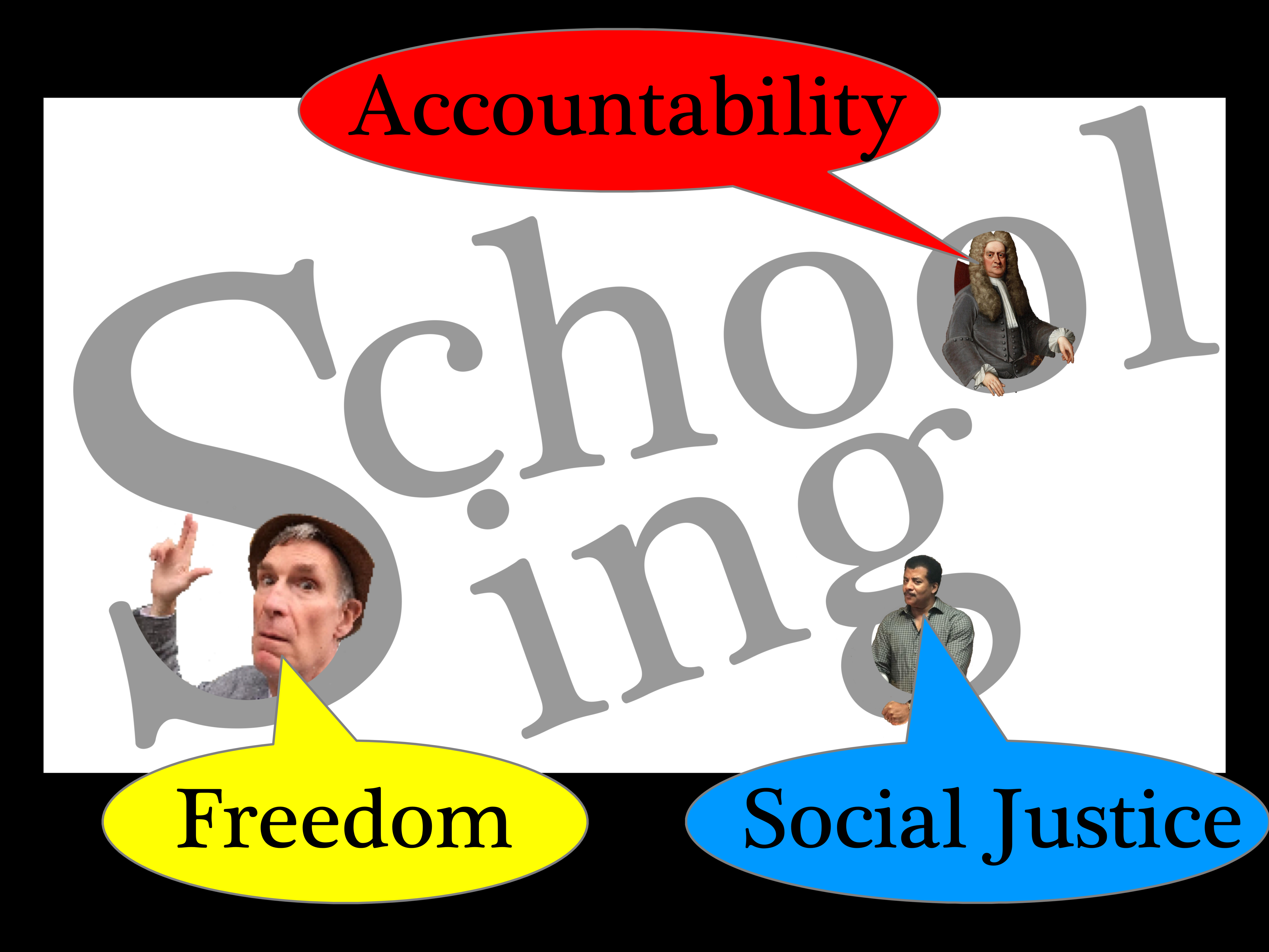 Nye, Newton, and Tyson perspectives on schooling